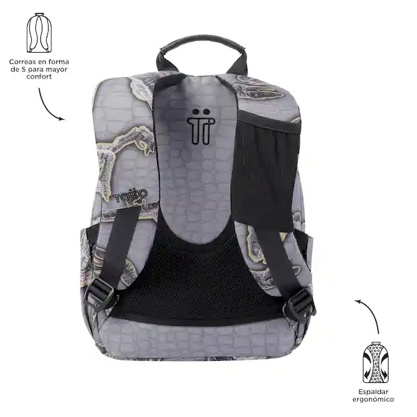 Morral Tempera Dinosaurios Color Gris 4Y5 Totto