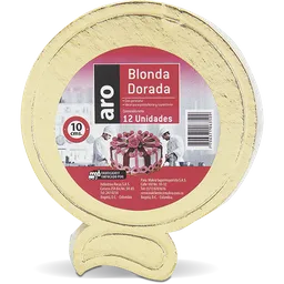 Aro Blonda De Cartón Redonda 10 Cm