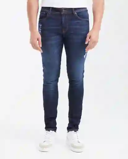 Jean Súper Slim Fit- Azul Dark Ultraoscuro Talla 32/32 Chevignon