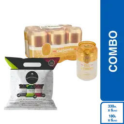 Combo Club Colombia Cerveza Dorada 6 Und + Monterojo 6 Und