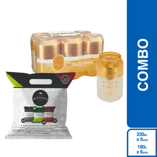 Combo Club Colombia Cerveza Dorada 6 Und + Monterojo 6 Und