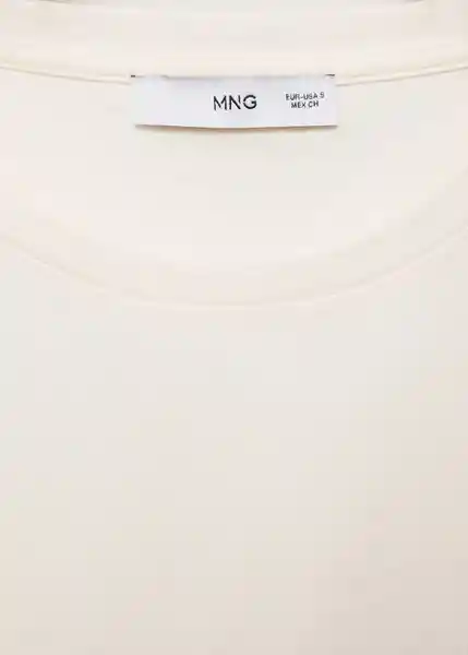 Camiseta Petunia Blanco Talla S Mujer Mango
