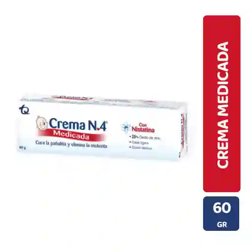 Crema No. 4 Crema Antipañalitis Medicada con Nistatina