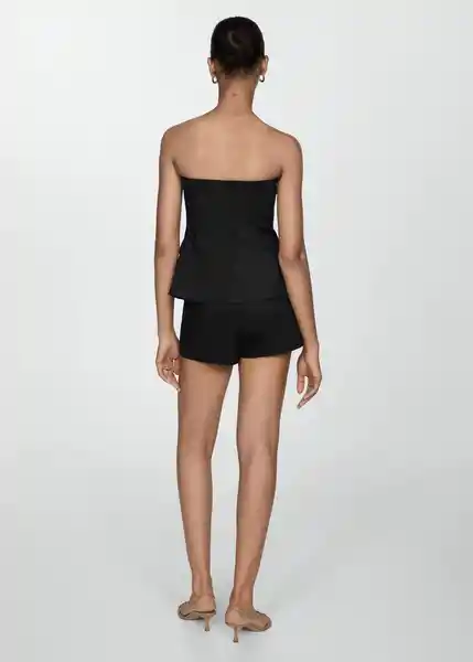 Short Gara Negro Talla 40 Mujer Mango