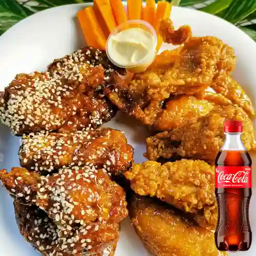 Combo 6 Piezas de Ala + Coca Cola Original 400 ml