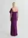 Vestido Lotus Morado Talla S Mujer Mango