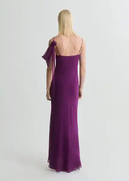 Vestido Lotus Morado Talla S Mujer Mango