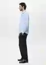 Camisa Playr Celeste Talla M Hombre Mango