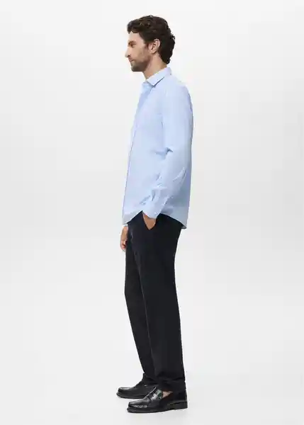 Camisa Playr Celeste Talla M Hombre Mango