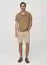 Bermuda Nepto Beige Talla 42 Hombre Mango