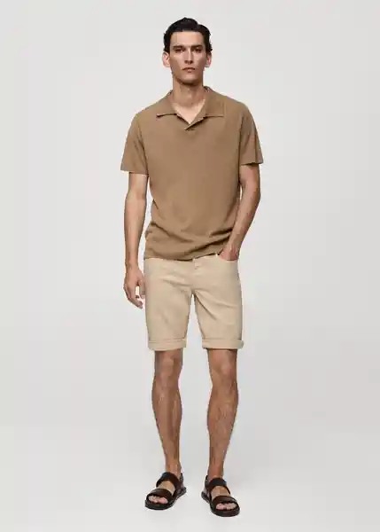 Bermuda Nepto Beige Talla 42 Hombre Mango