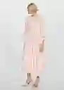 Vestido Nube-A Rosa Talla L Mujer Mango