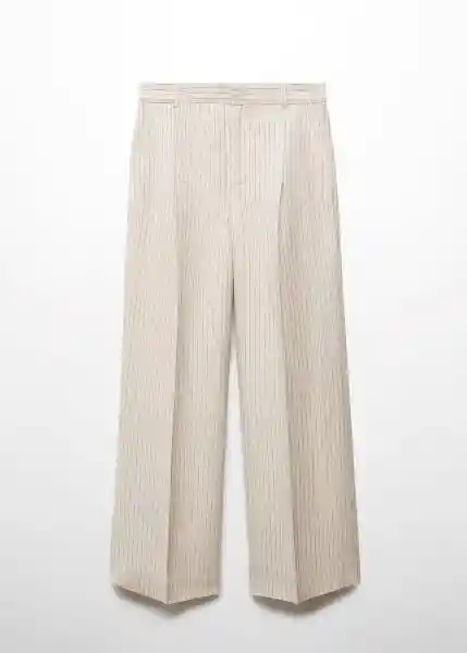 Pantalón Briones Beige Talla 44 Mujer Mango