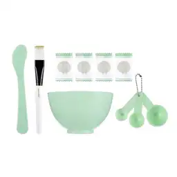 Miniso Mascarilla Tazon + Utensilios Belleza Verde