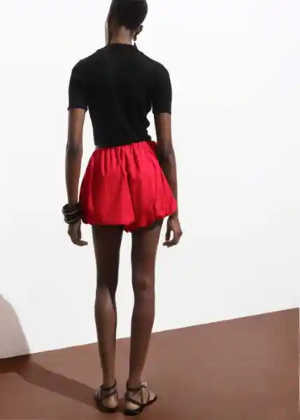 Short Bellini Rojo Talla 38 Mujer Mango