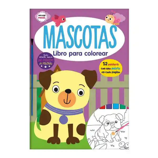 Libro Para Colorear Acuarela Mascota - Mammoth