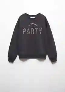 Buzo Sudadera Party Antracita Talla 10 Niña Mango