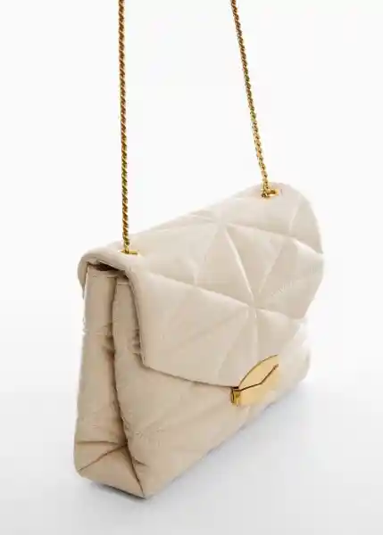 Bolso M Lur Beige Talla 99 Mujer Mango