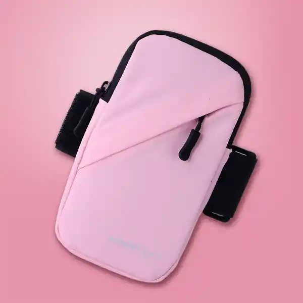 Estuche Deportivo Para Brazo Con Doble Bolsillo Rosa Miniso