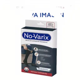 No-Varix Calcetín Hombre 15-20 mm/hg Gray XL