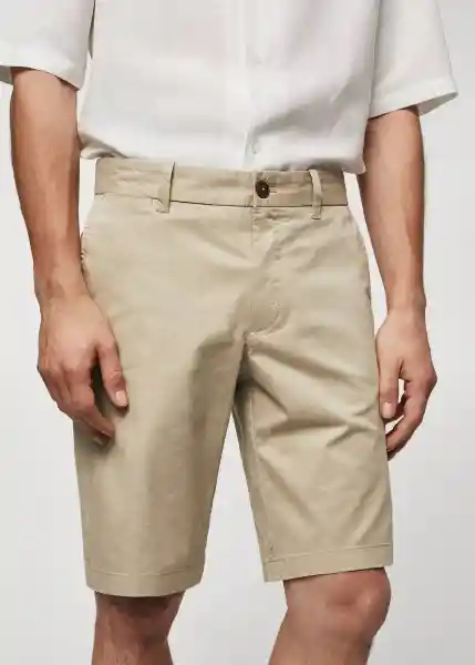 Bermuda Gracia Beige Talla 38 Hombre Mango