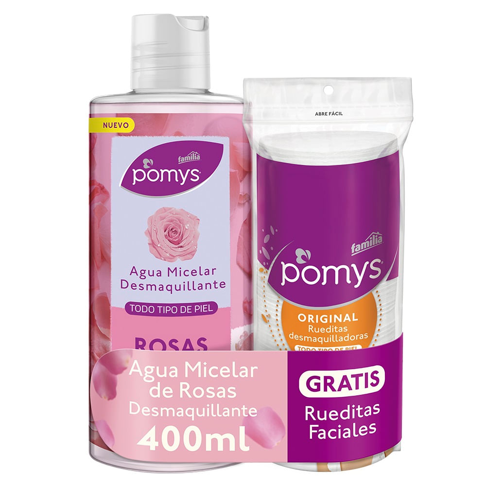 Pomys Agua Micelar Desmaquillante De Rosas + Rueditas Faciales Desde ...