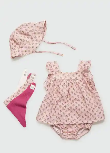 Vestido Kitty Rosa Talla 69 Niños Mango