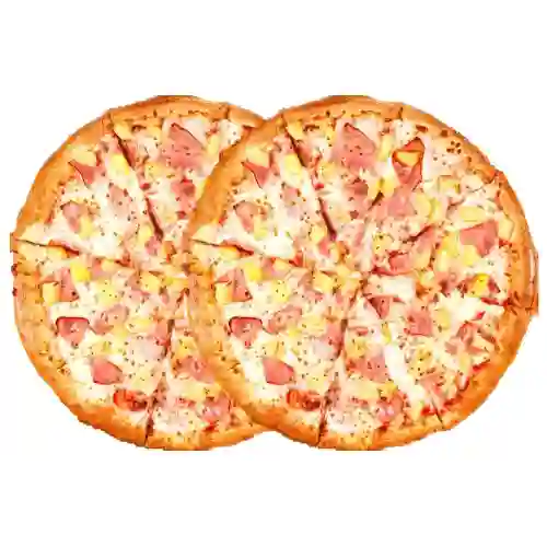 2 Pizzas Hawaianas (30 Cm - 8 Porciones)