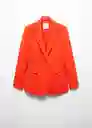 Blazer Americana Iguana Coral Talla 24 Mujer Mango