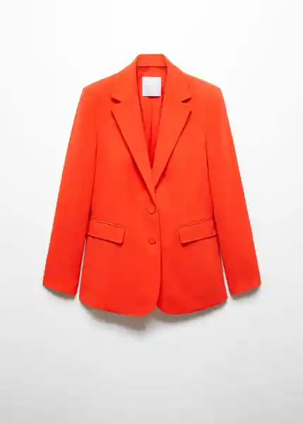 Blazer Americana Iguana Coral Talla 24 Mujer Mango