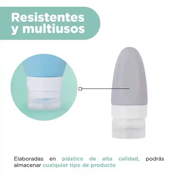 Set Botella de Viaje Forma de Bala 55 mL Miniso