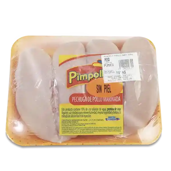 Pimpollo Pechuga Sin Piel Marinado Refrigerado