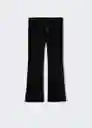 Pantalón Velveton Negro Talla 11 Niñas Mango