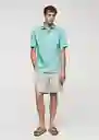 Camisa Oxfordh-H Agua Talla L Hombre Mango