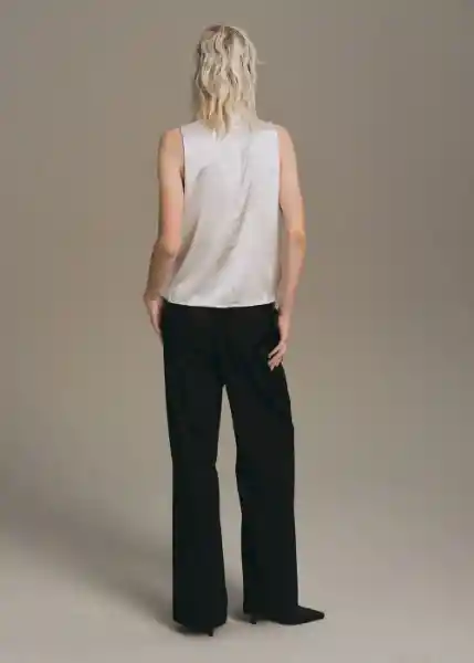 Blusa Stonak Crudo Talla M Mujer Mango