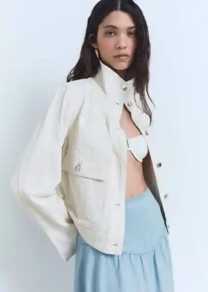 Falda Haley Tejano Medio Talla S Mujer Mango
