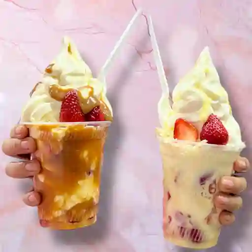 Fresas con helado 16 oz