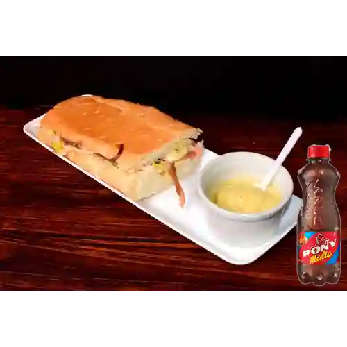 Combo Sándwich Tradicional + Pony Malta 300 ml