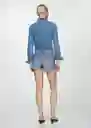 Short Nicola Tejano Medio Talla 44 Mujer Mango