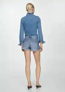 Short Nicola Tejano Medio Talla 44 Mujer Mango