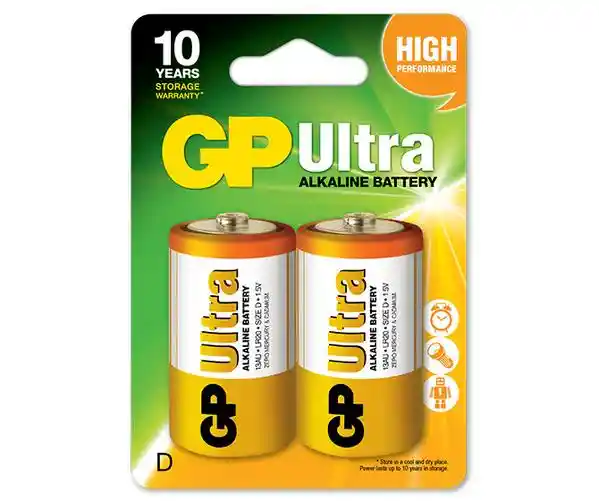 Gp Pila Batería Ultra Alcalina Tipo D 1.5 V