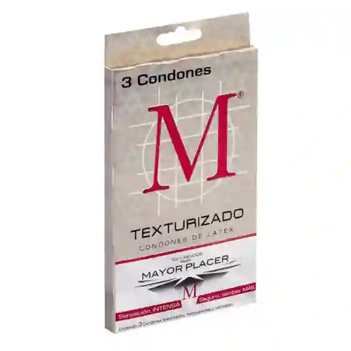 Condones M Texturizados 3 Unidades