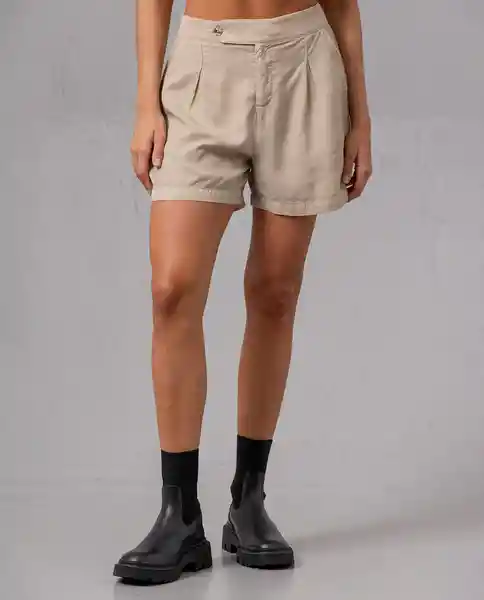 Short Pliegues Mujer Beige Abetinote Claro T 10 72751 Rifle