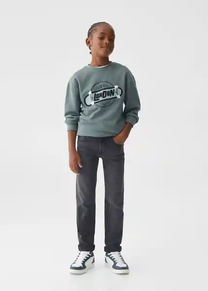 Jean Regular Tejano Gris Talla 08 Niños Mango