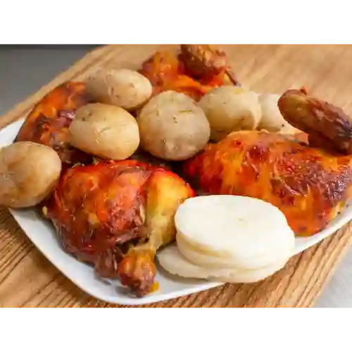 1 Pollo Asado con Arepa y Mas
