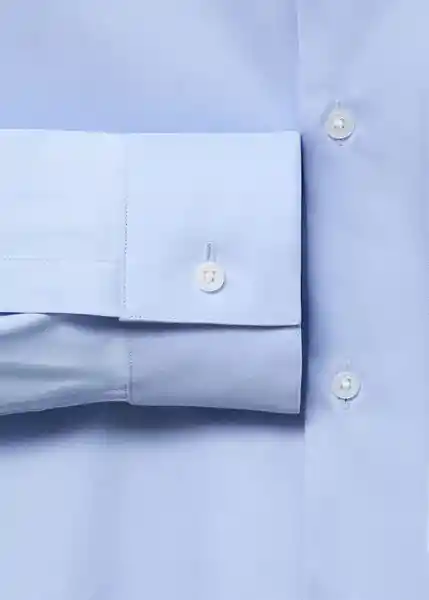 Camisa Emotion Celeste Talla M Hombre Mango