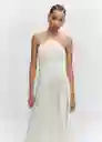 Vestido Chloe Off White Talla L Mujer Mango