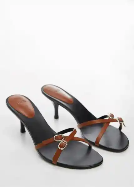 Sandalias Monka Cuero Talla 39 Mujer Mango