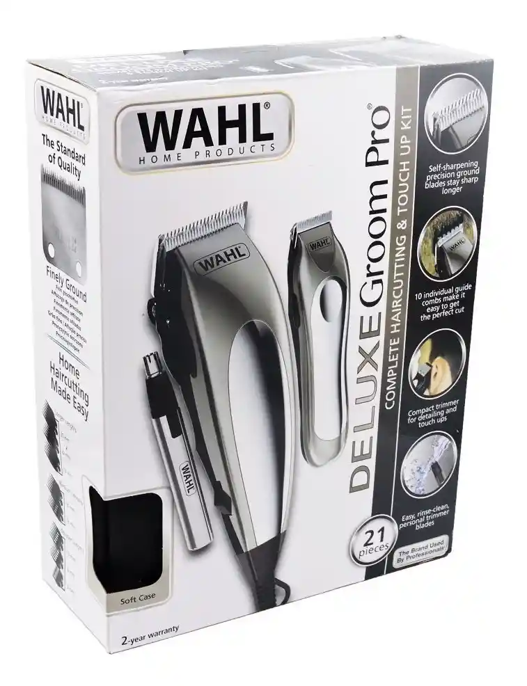 Delux Groom Home Pro Máquina + Patillera De Corte Original Plateada