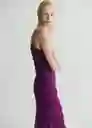Vestido Amina Morado Talla M Mujer Mango